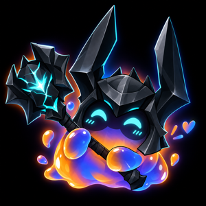 Ma mascotte, un slime kawaii inspiré de Mordekaiser