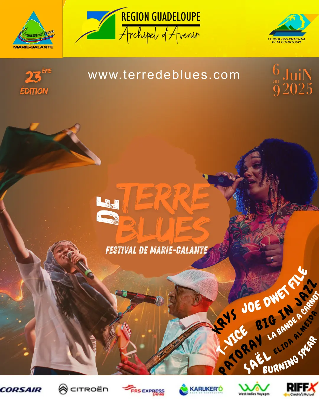 Flyer pour le Festival Terre de Blues